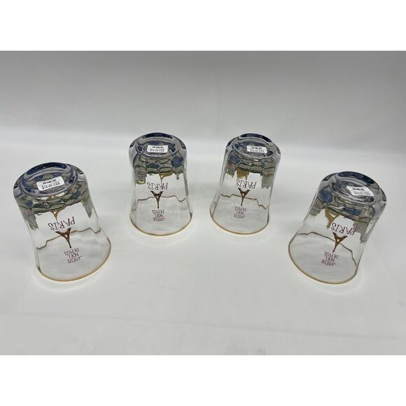 Anthropologie Holiday In The City Juice Glass Set of 4 Glasses Paris - Picture 8 of 8